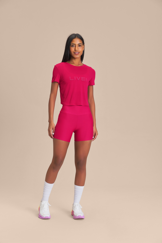 Camiseta Cropped LIVE! Comfort Vital Pink - #4