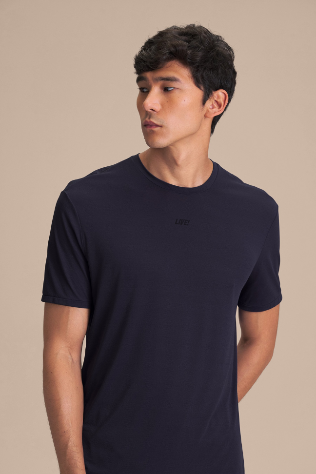Camiseta Fitness Masculina LIVE! Train Comfy Men Blue Ink
