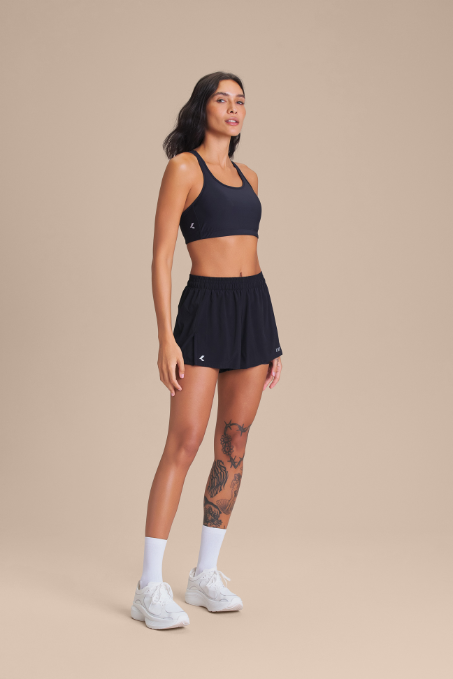 Top Fitness Feminino LIVE! Intense Race Pro® Preto com Bojo Fixo e UV 50+ - #3