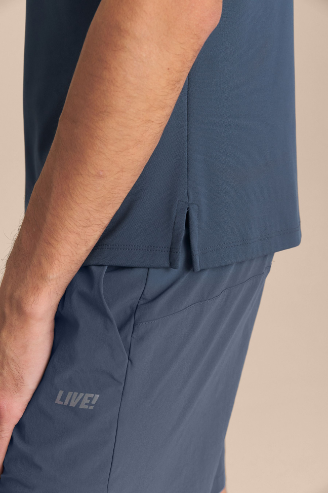 Camiseta Train Slim Men Misteel Blue LIVE! - #6