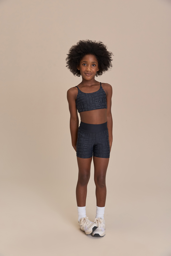 Shorts LIVE! Kids Preto Black
