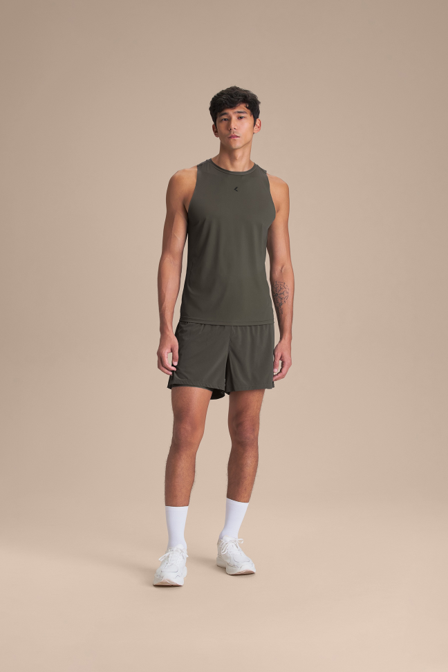 Bermuda de Corrida Masculina LIVE! Run Six Pockets 4" Dryside Obsidian Grey