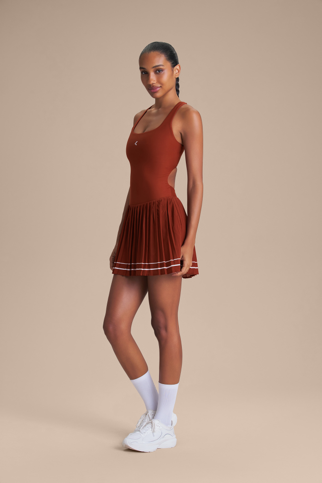 Vestido Esportivo Feminino LIVE! Ace Hydefit® Adaptiv Rust Red - #7
