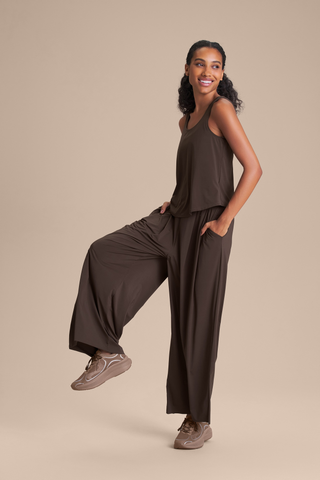 Calça Pantalona Feminina LIVE! Wide Cocoa Brown