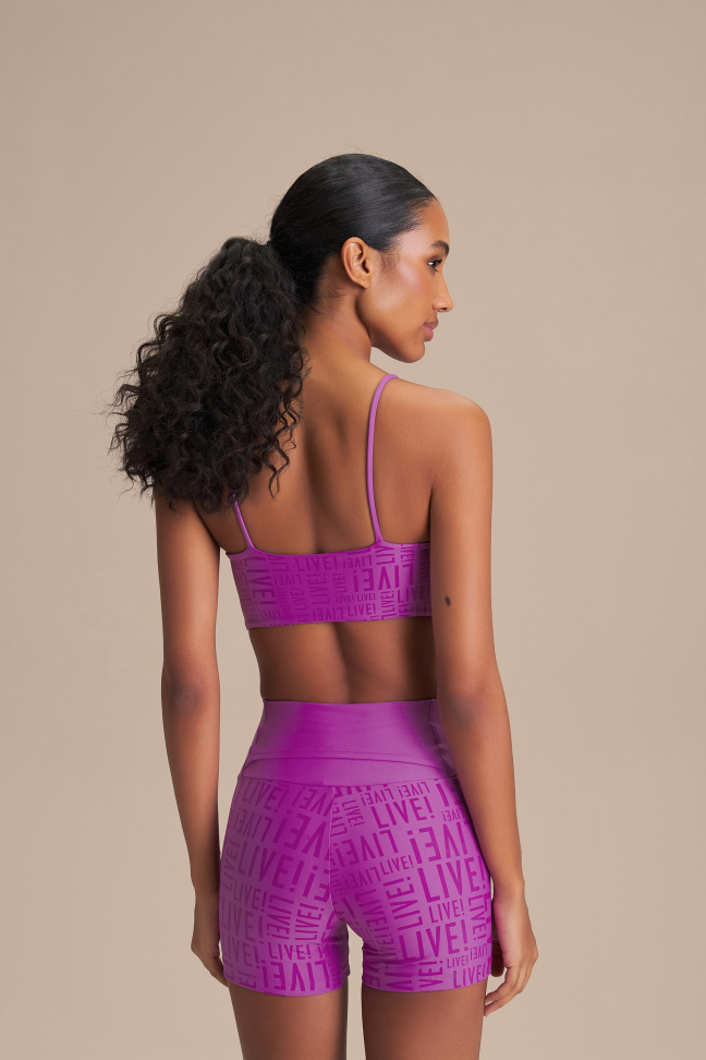 Top Fitness Feminino LIVE! Curve Memory Pink com Bojo Removível - #3
