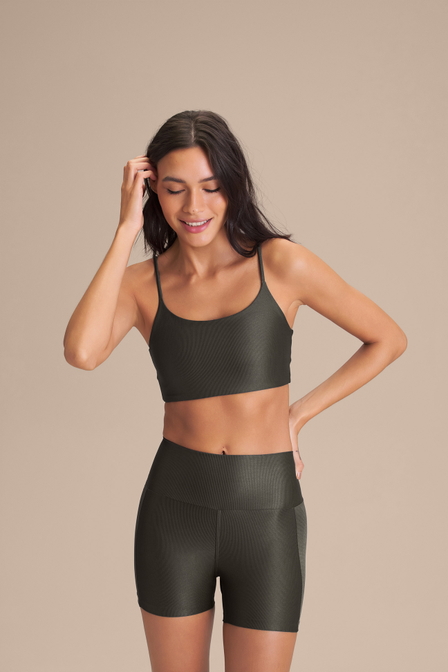 Top Fitness Feminino LIVE! Curve Allure® Adaptiv Obsidian Grey