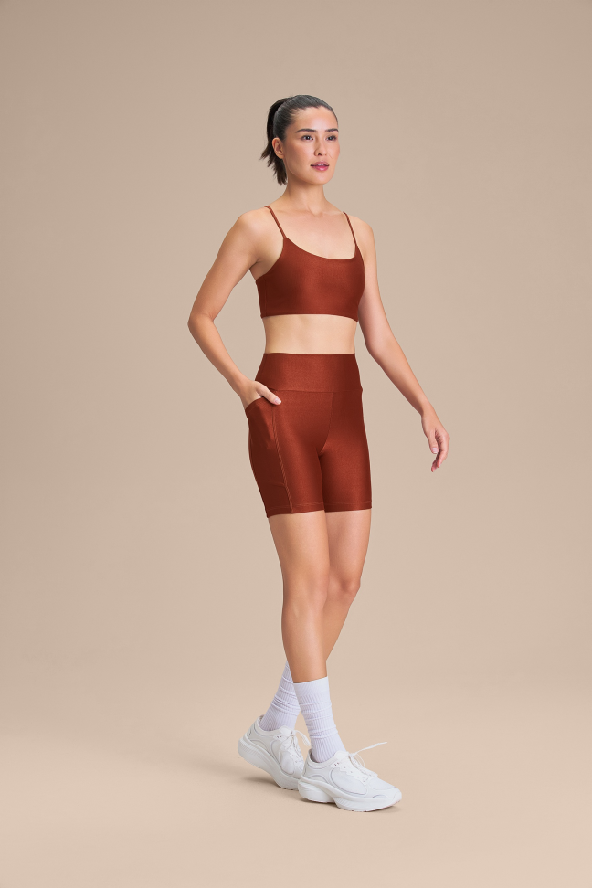 Top Fitness Feminino LIVE! Curve Allure® Adaptiv Rust Red - #4