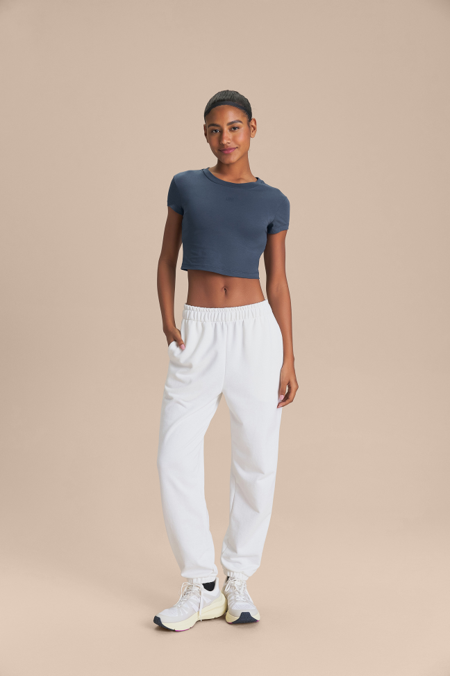 Blusa Cropped Pima Slim Misteel Blue LIVE! - #4