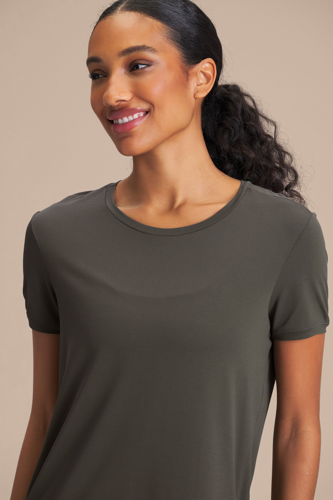 Camiseta Fitness Feminina LIVE! Basic Comfort Obsidian Grey