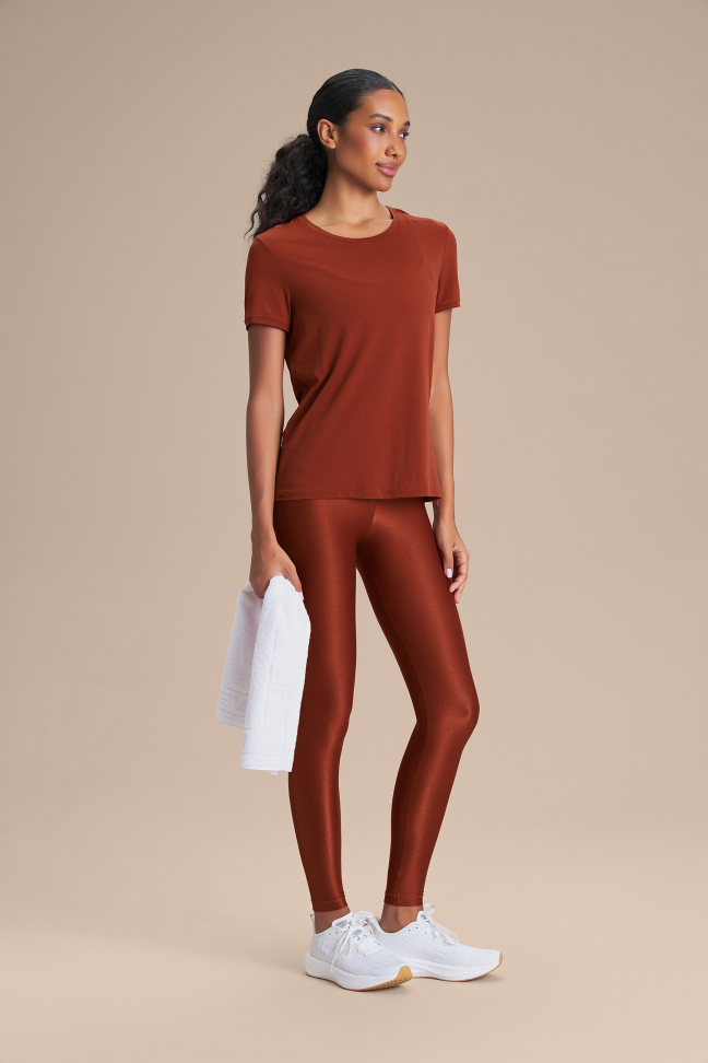Calça Fusô Fitness Feminina LIVE! Allure® Adaptiv Rust Red