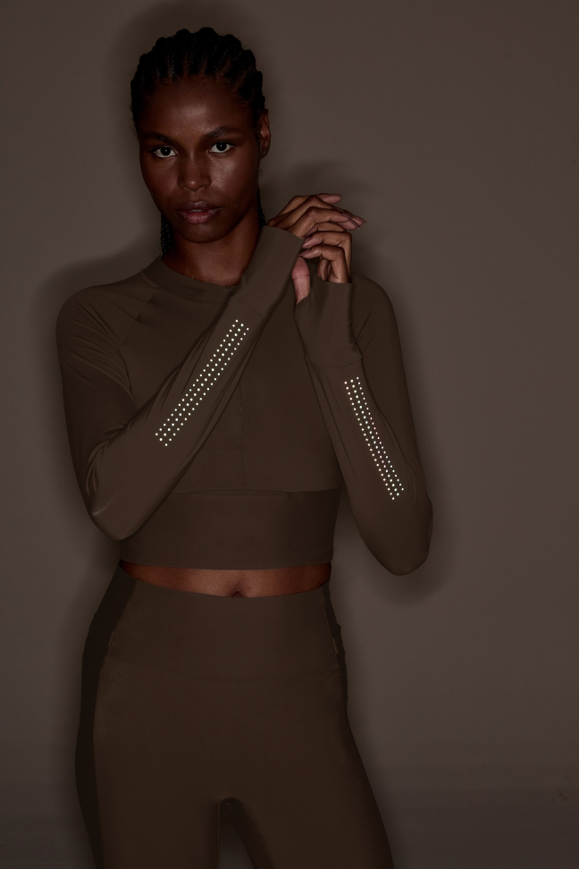 Blusa Cropped ML Race Pro® Tule Ashes - #5