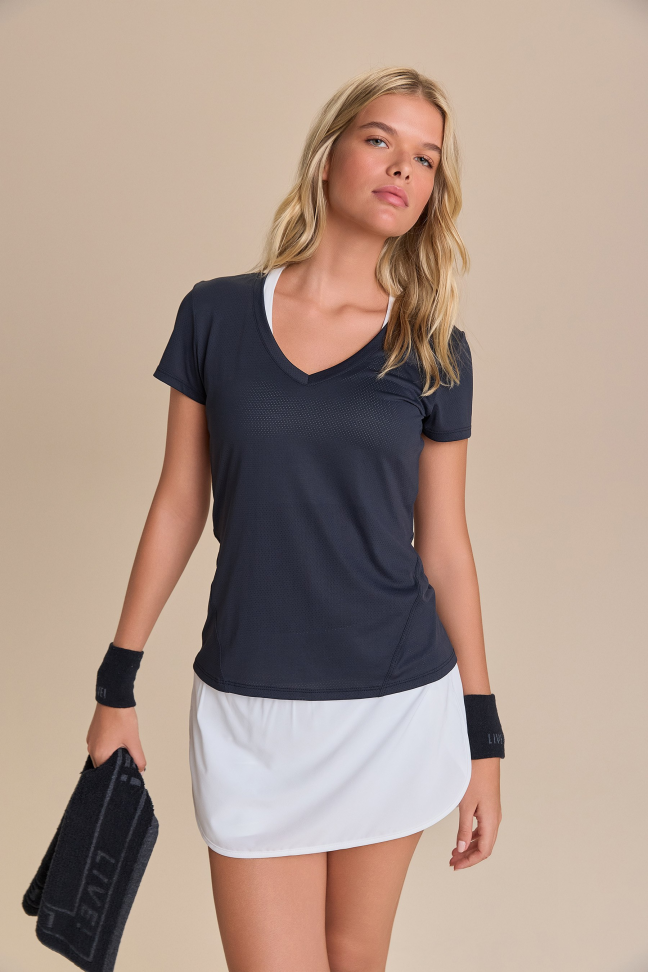Camiseta V Side Action Preta LIVE!