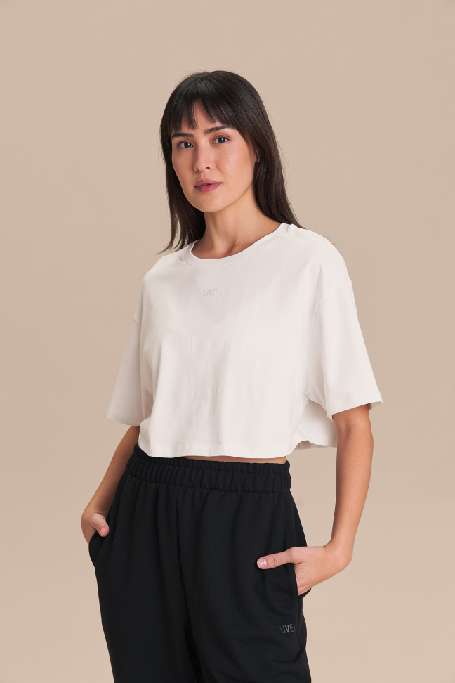 Camiseta Cropped Pima Slim Nimbus LIVE!