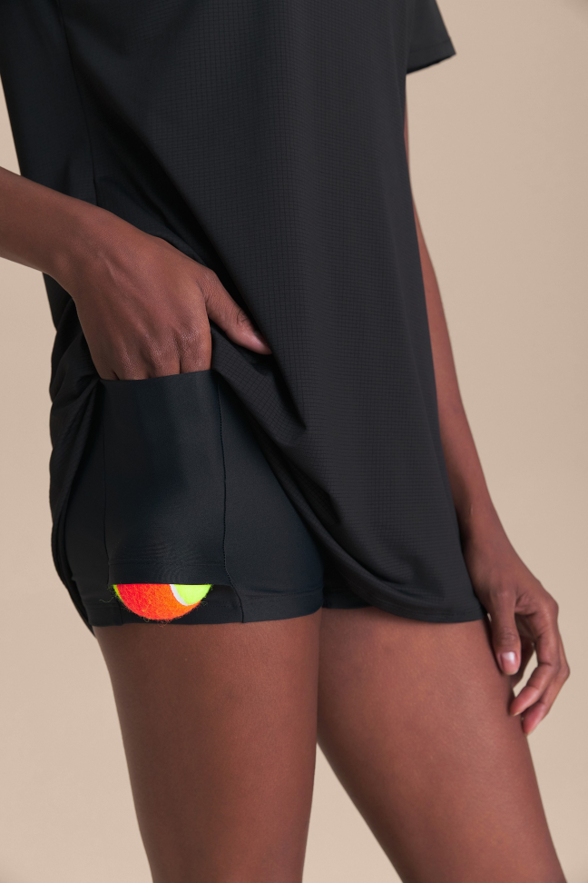 Conj. Vestido e Shorts Air Move® Preto LIVE!