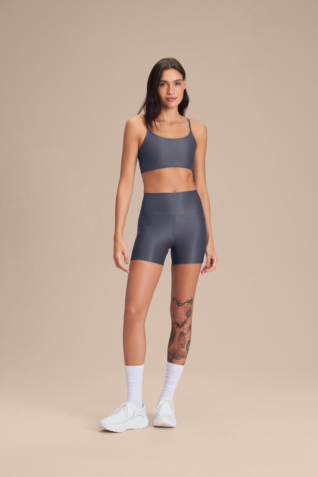 Shorts Fitness Feminino LIVE! Fit Allure® Adaptiv Iron Blue - #5