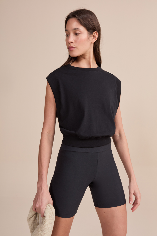Regata Cropped Soft Pima Preto LIVE!