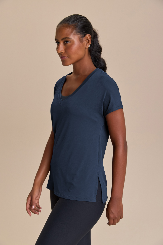 Camiseta V Comfort Azul Drop LIVE!