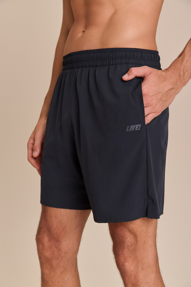 Bermuda Training 7'' Dryside Masculina Preto LIVE!