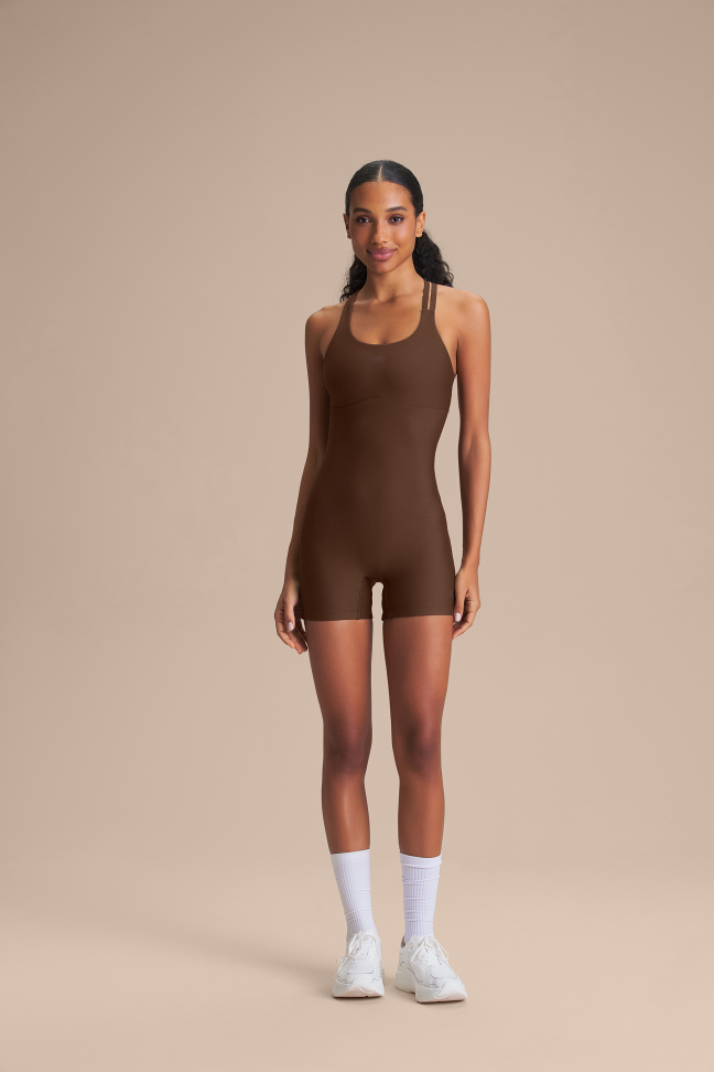 Macaquinho Shorts Tex Green Sepia Brown LIVE!