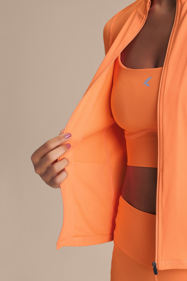 Jaqueta Fitness Feminina LIVE! Harmony Pro Solar Orange - #3
