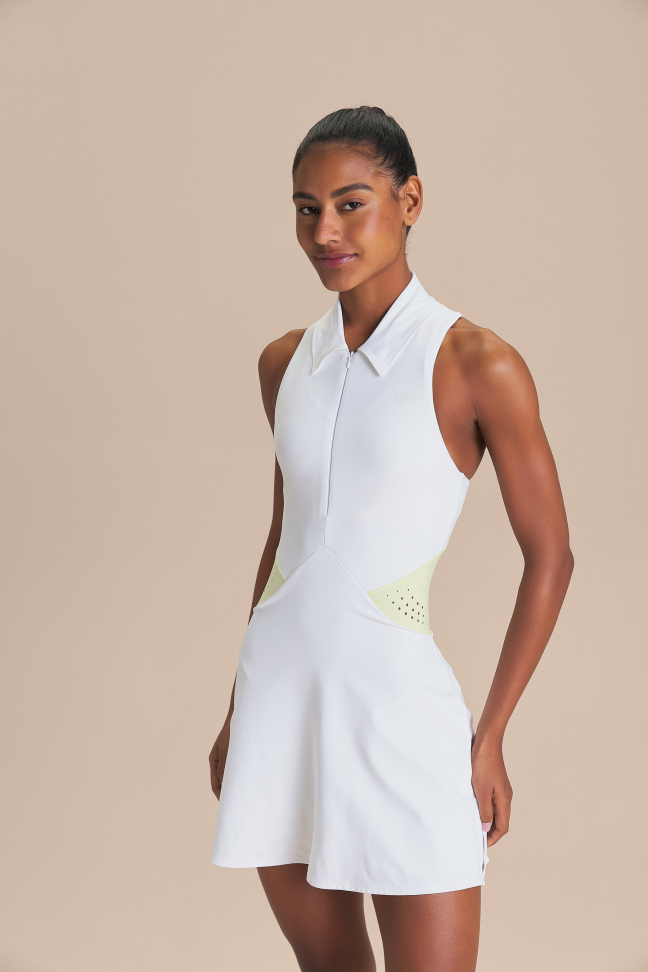 Vestido Polo Overlay Hydefit® Adaptiv Branco LIVE!
