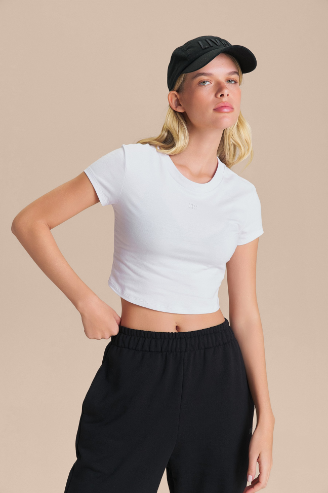 Blusa Cropped Pima Slim Branco LIVE!