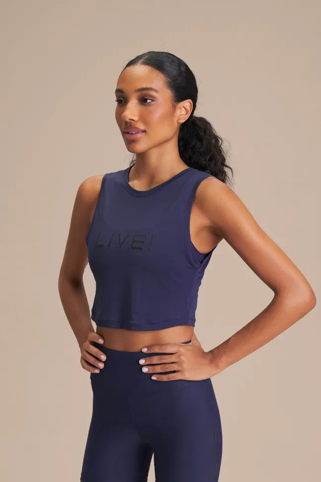 Regata Cropped Fitness Feminina LIVE! Comfort Tide