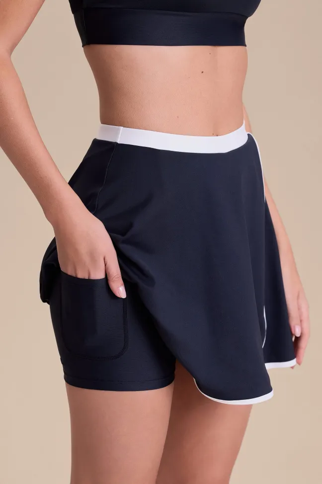 Short Saia Fitness Feminino LIVE! Lob Preto Sense Pro® - #4