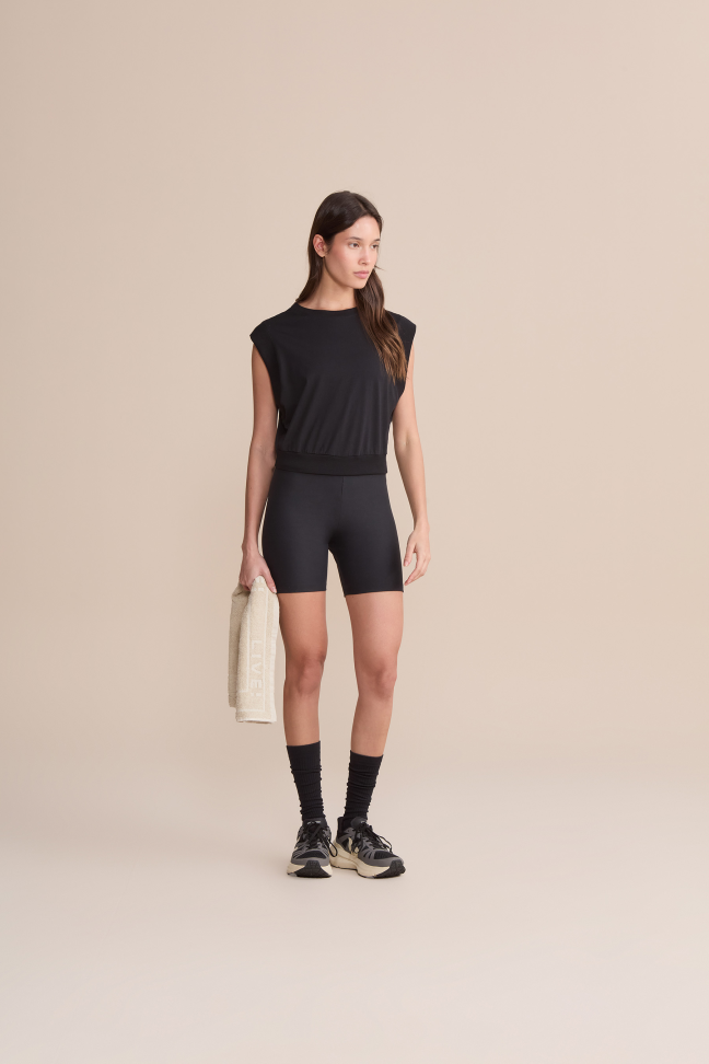 Regata Cropped Soft Pima Preto LIVE!