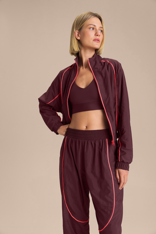 Jaqueta Nylon Net  Aubergine LIVE!