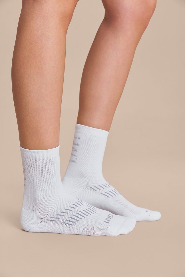Meia LIVE! Long Unissex Branca - #5