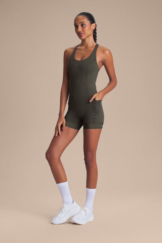 Macaquinho Fitness Feminino LIVE! UnderFree ByNature Obsidian Grey com Bolsos - #6