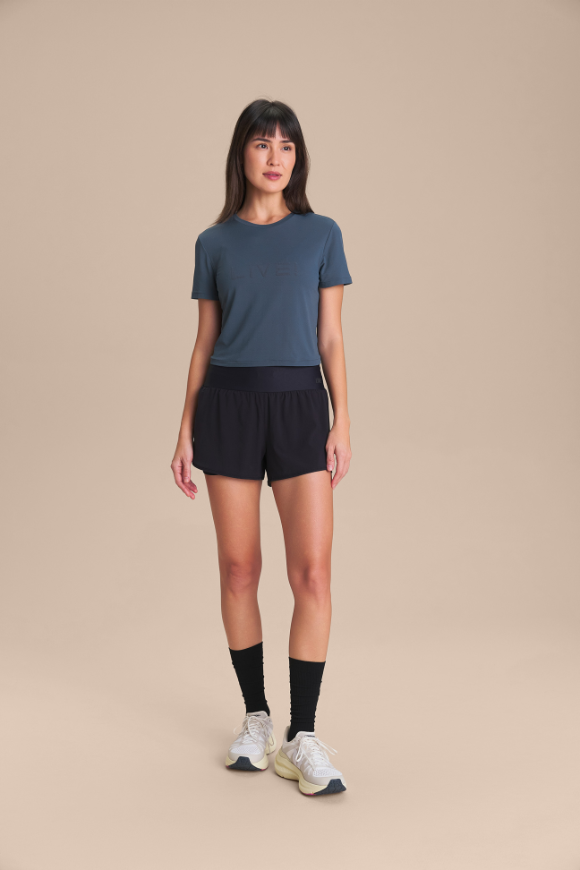 Camiseta Cropped LIVE! Comfort Misteel Blue - #5