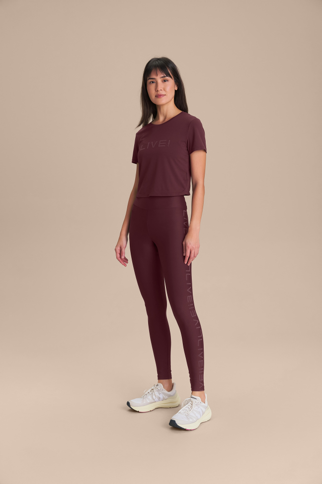 Camiseta Cropped LIVE! Comfort Aubergine - #4