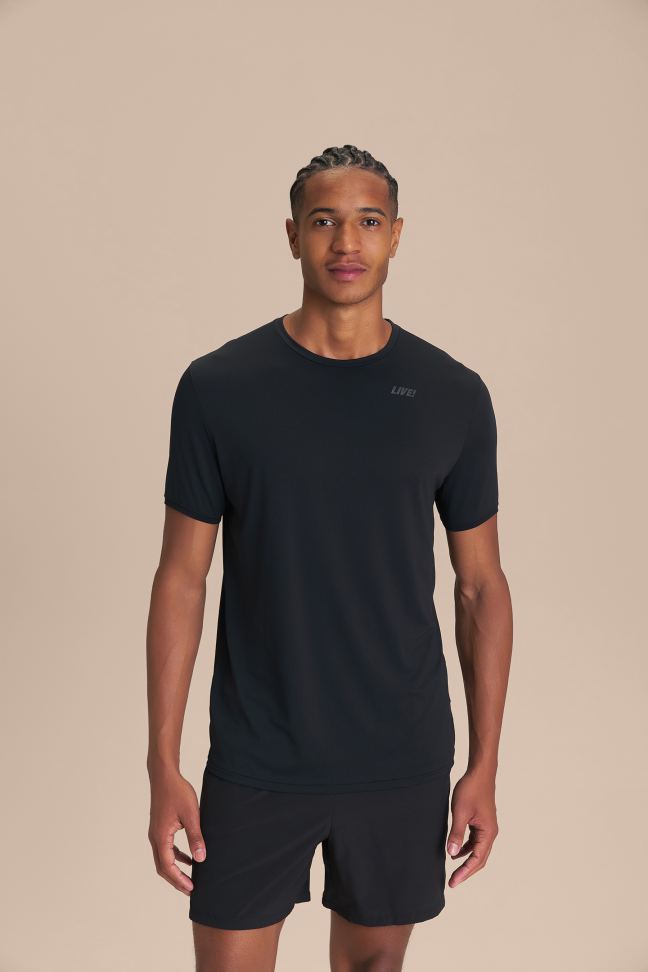 Camiseta Basic Comfort Men Masculino Preta LIVE!