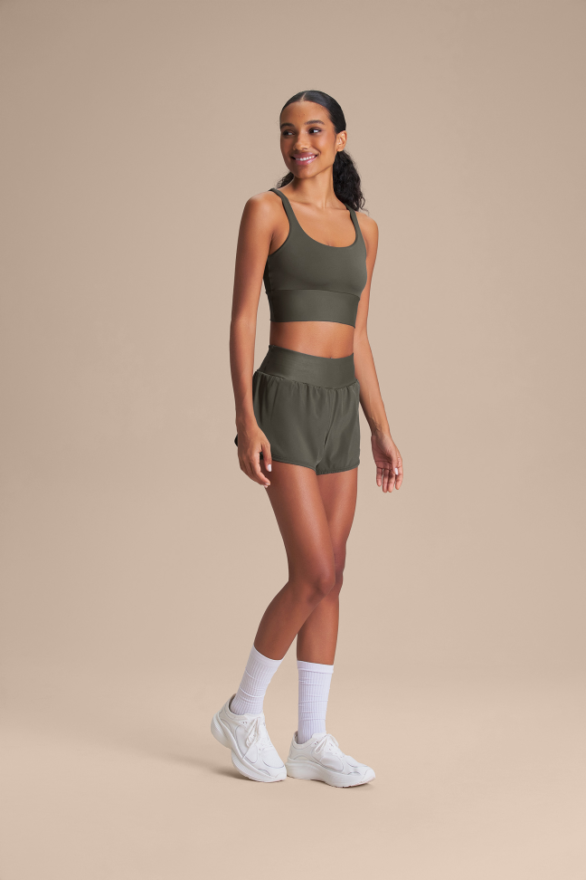 Shorts Fitness Feminino LIVE! Pro Dryside Obsidian Grey