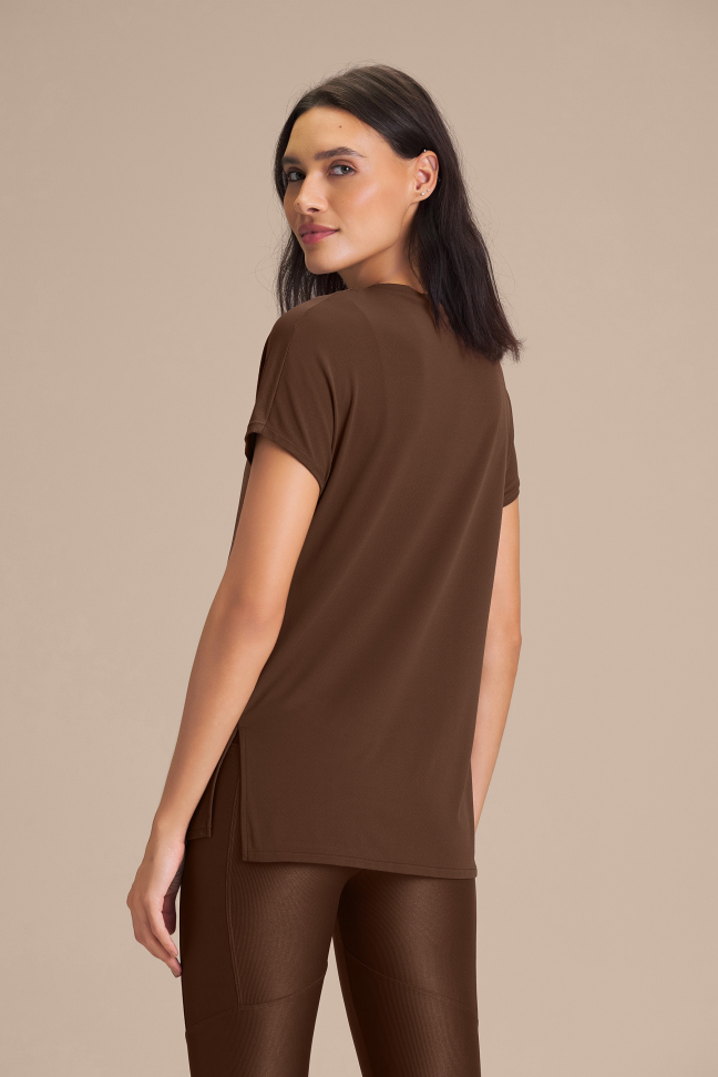 Camiseta Fitness Feminina LIVE! V Comfort com Quick Dry Sepia Brown - #4