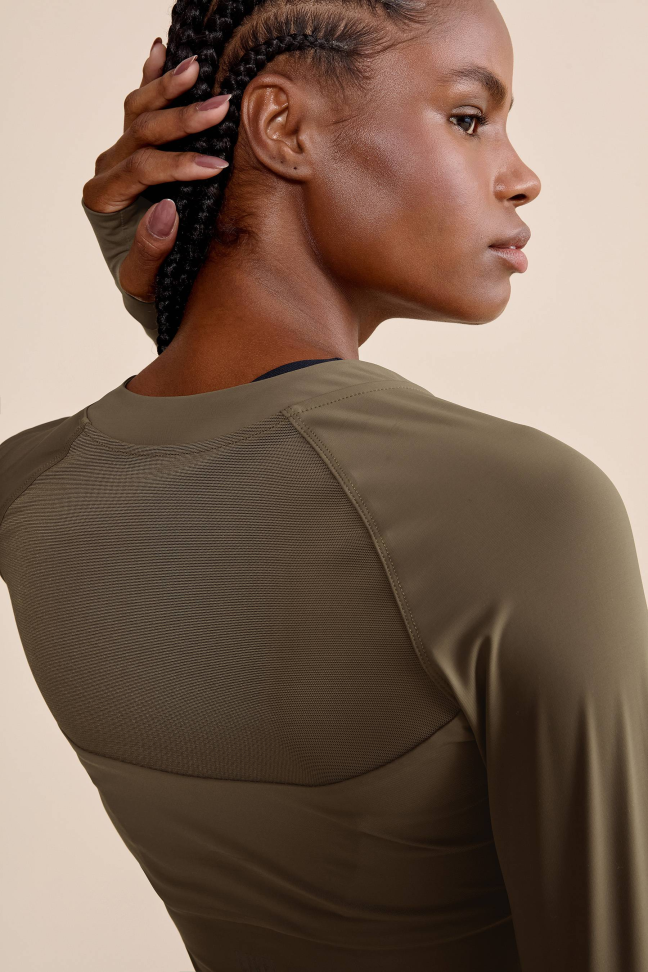 Blusa Cropped ML Race Pro® Tule Ashes - #8