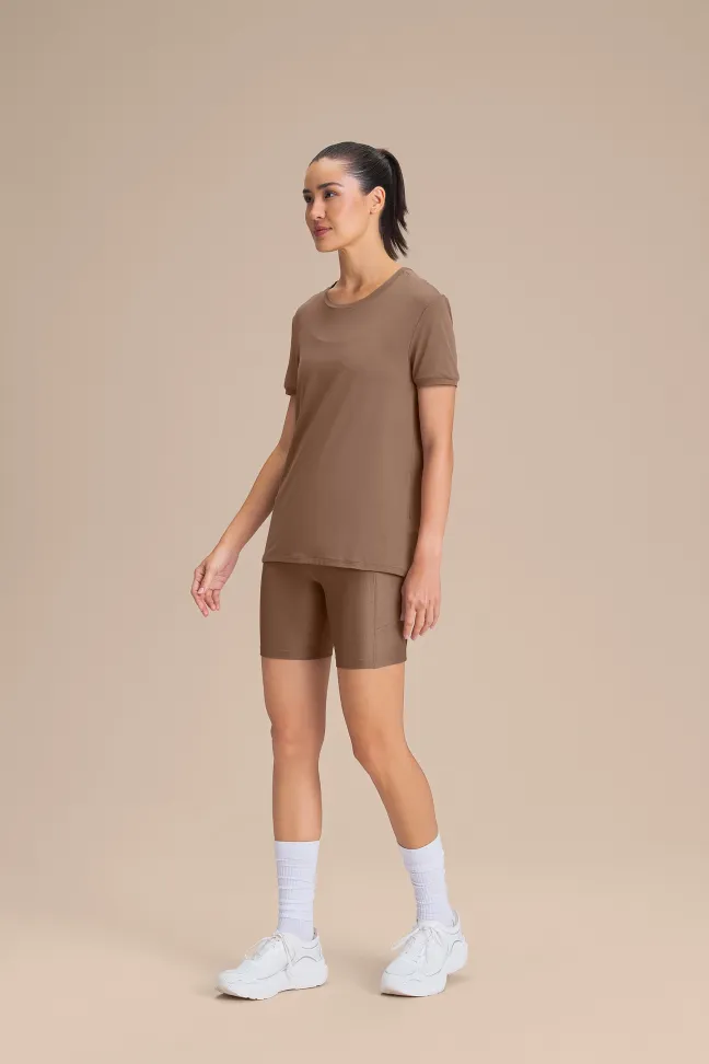 Camiseta Fitness Feminina LIVE! Basic Comfort Mountain Grey
