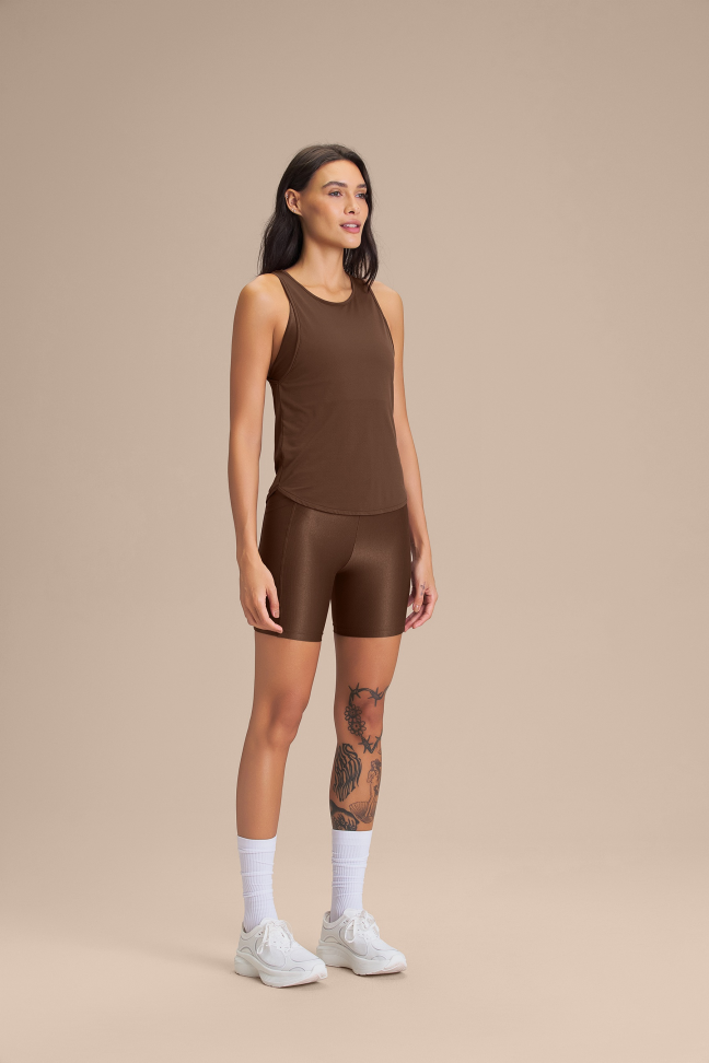 Regata Fitness Feminina LIVE! Breath Back Comfort Sepia Brown - #5