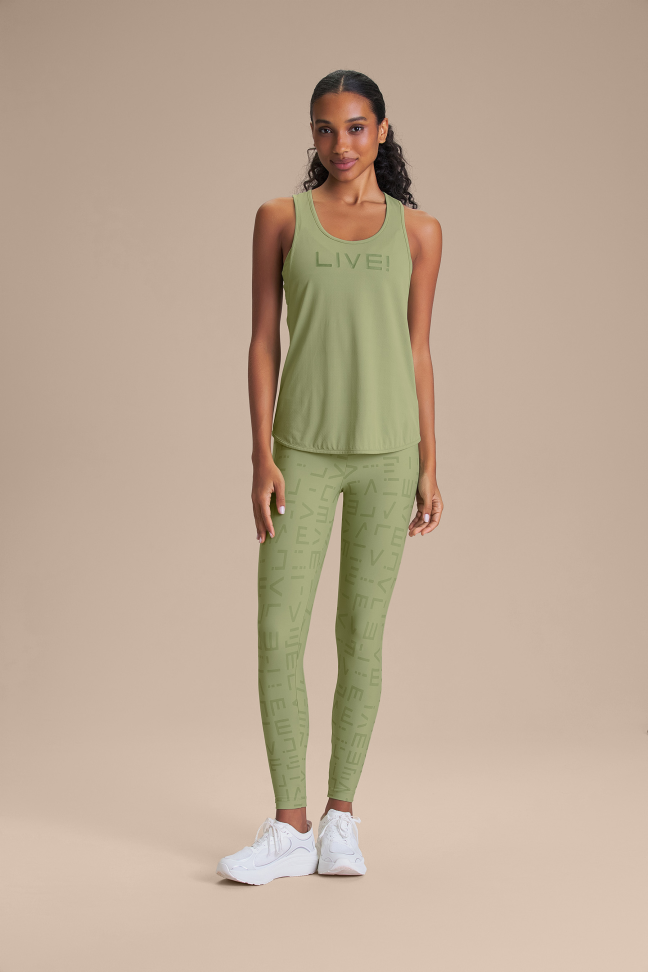 Calça Legging Fitness Feminina LIVE! Icon Hydefit® Adaptiv Herbal Green