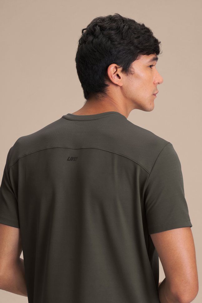 Camiseta Fitness Masculina LIVE! Train Up Loose Comfy Obsidian Grey - #3