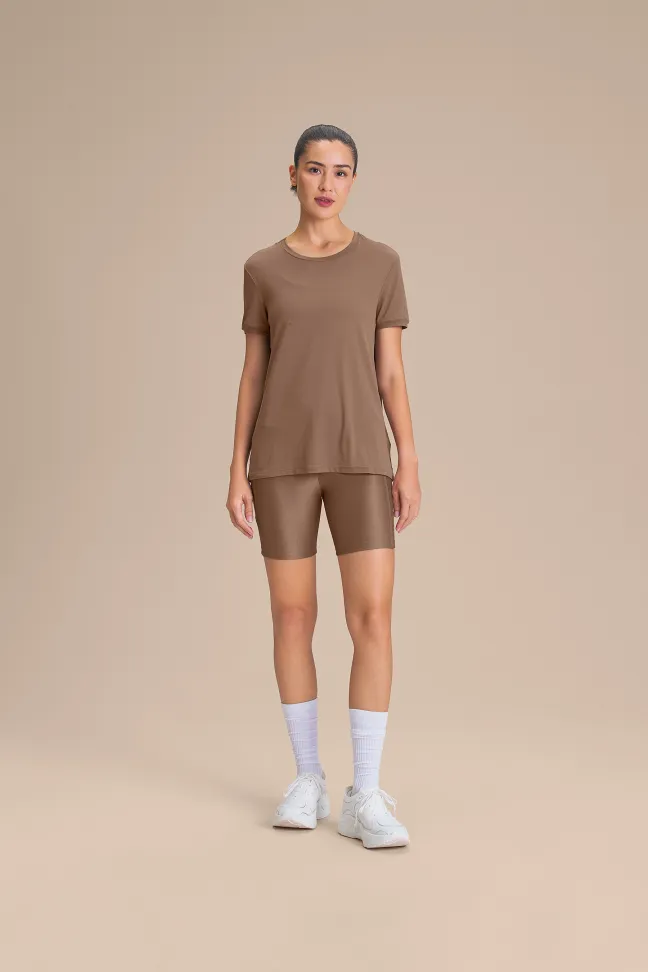 Camiseta Fitness Feminina LIVE! Basic Comfort Mountain Grey