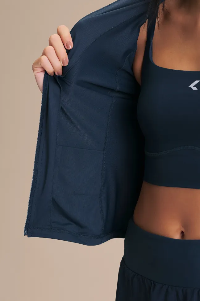 Jaqueta Fitness Feminina LIVE! Harmony Pro Azul Drop - #4