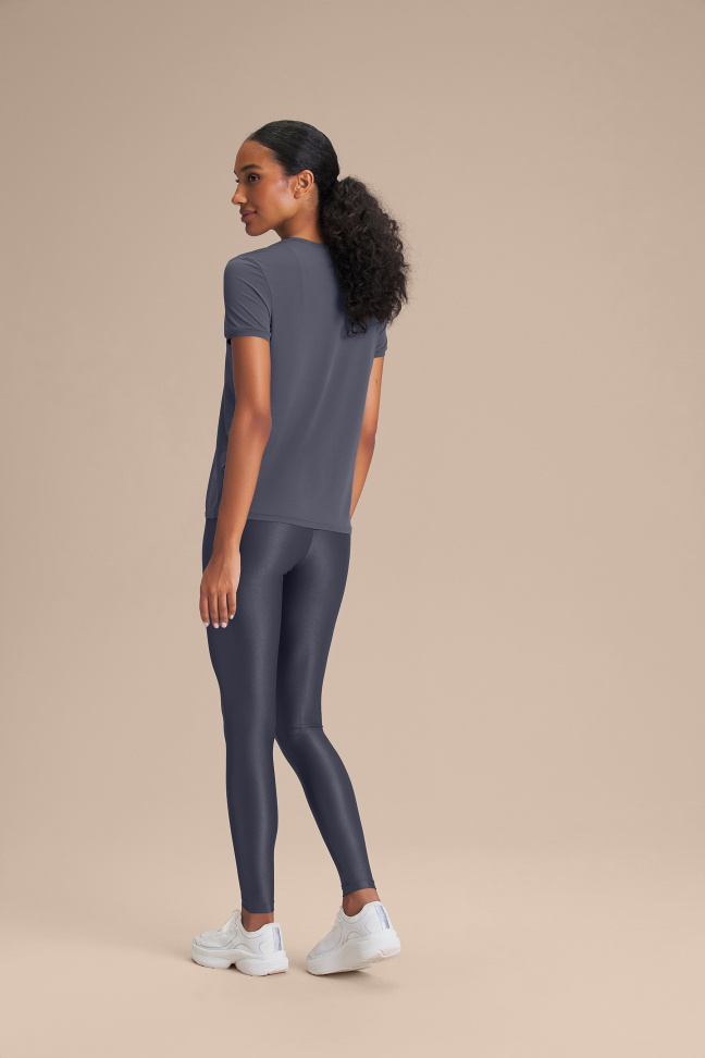 Camiseta Fitness Feminina LIVE! Basic Comfort Iron Blue - #3