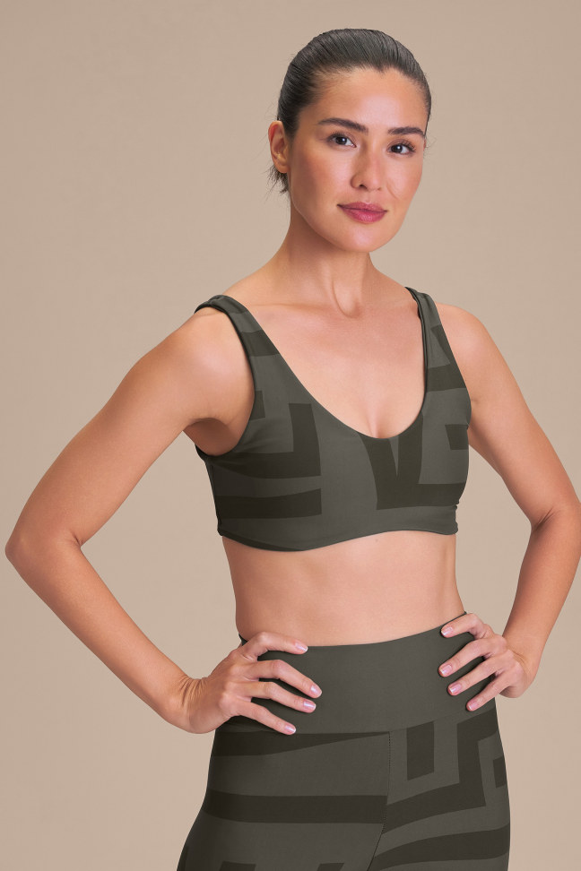 Top Fitness Feminino Reversível LIVE! Maxi Hydefit® Adaptiv Obsidian Grey