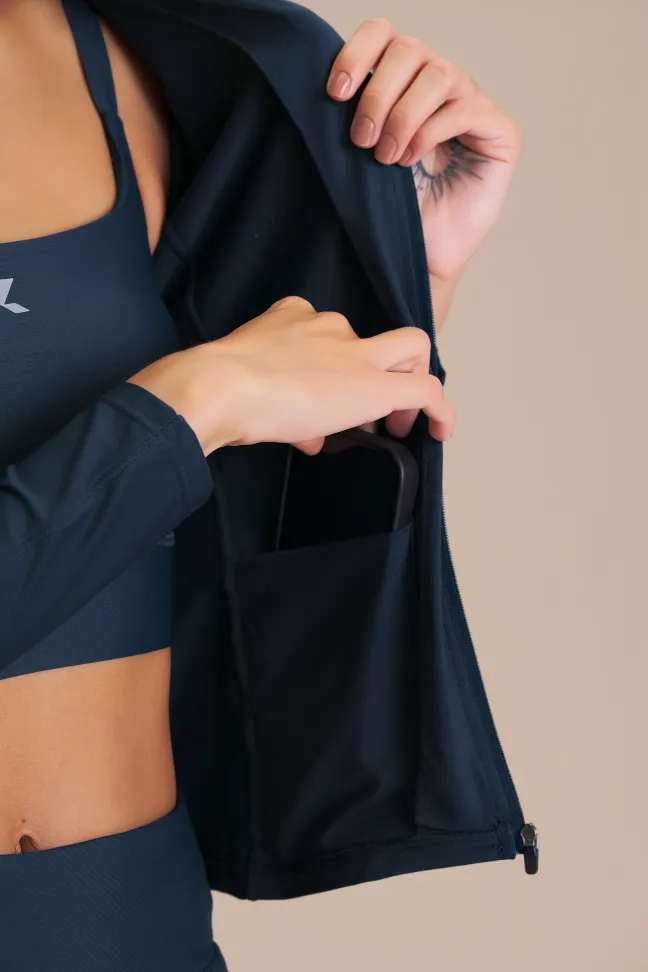 Jaqueta Fitness Feminina LIVE! Harmony Pro Azul Drop - #5