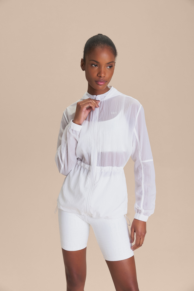 Jaqueta Nylon Racer New White LIVE!