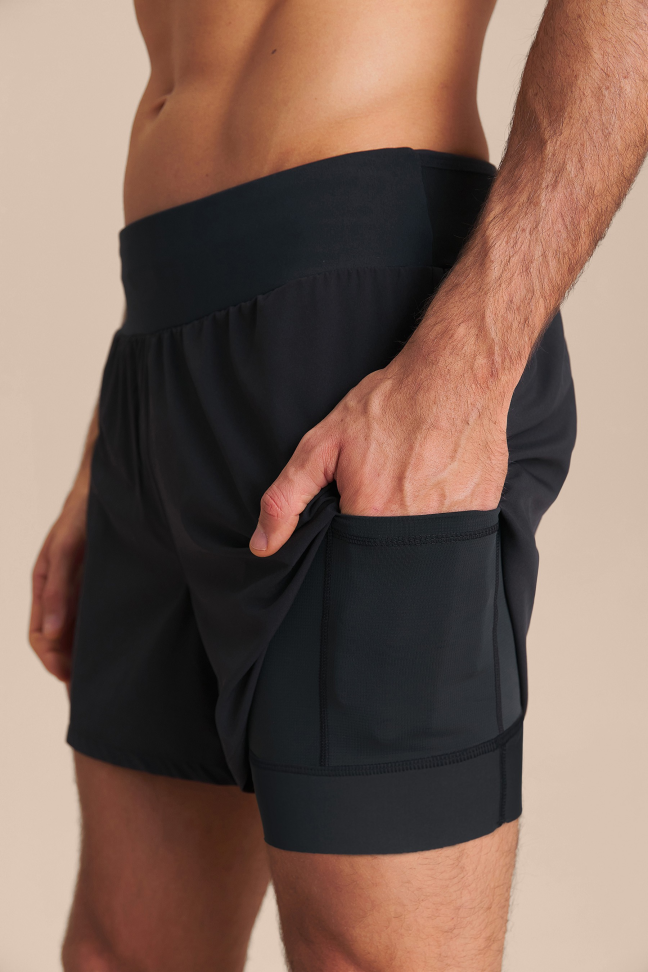 Shorts Run Six Pockets 4'' Men Preto LIVE!