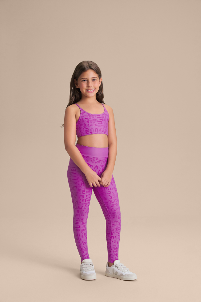 Top Fitness Infantil LIVE! Kids Memory Pink com Bojo Removível - #4